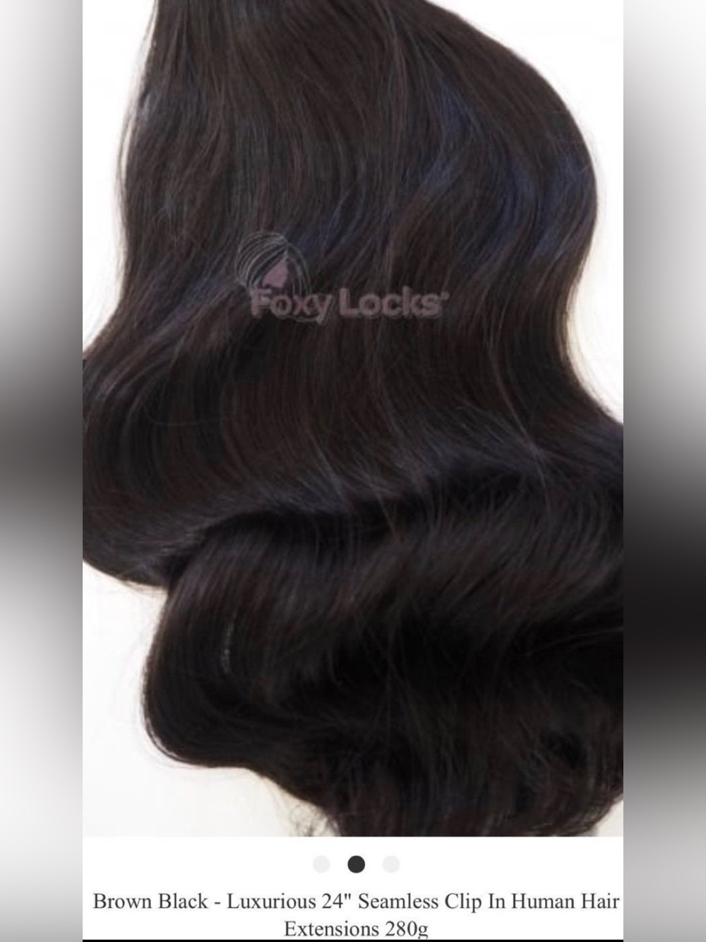 Foxy Locks Hair Extensions 24 Inch 280 g / in black/brown ~ heat resistant